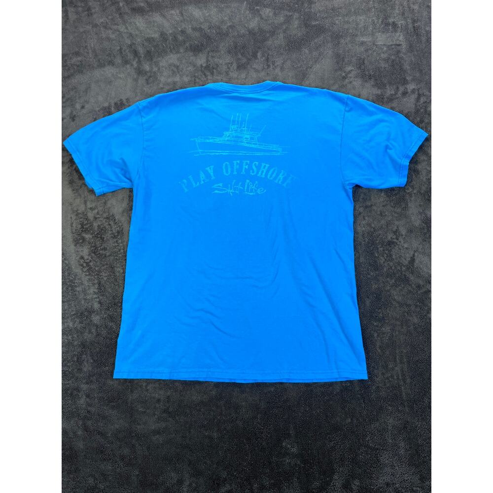 Salt Life Play Offshore Pocket Tee Blue XL - Picture 4 of 9